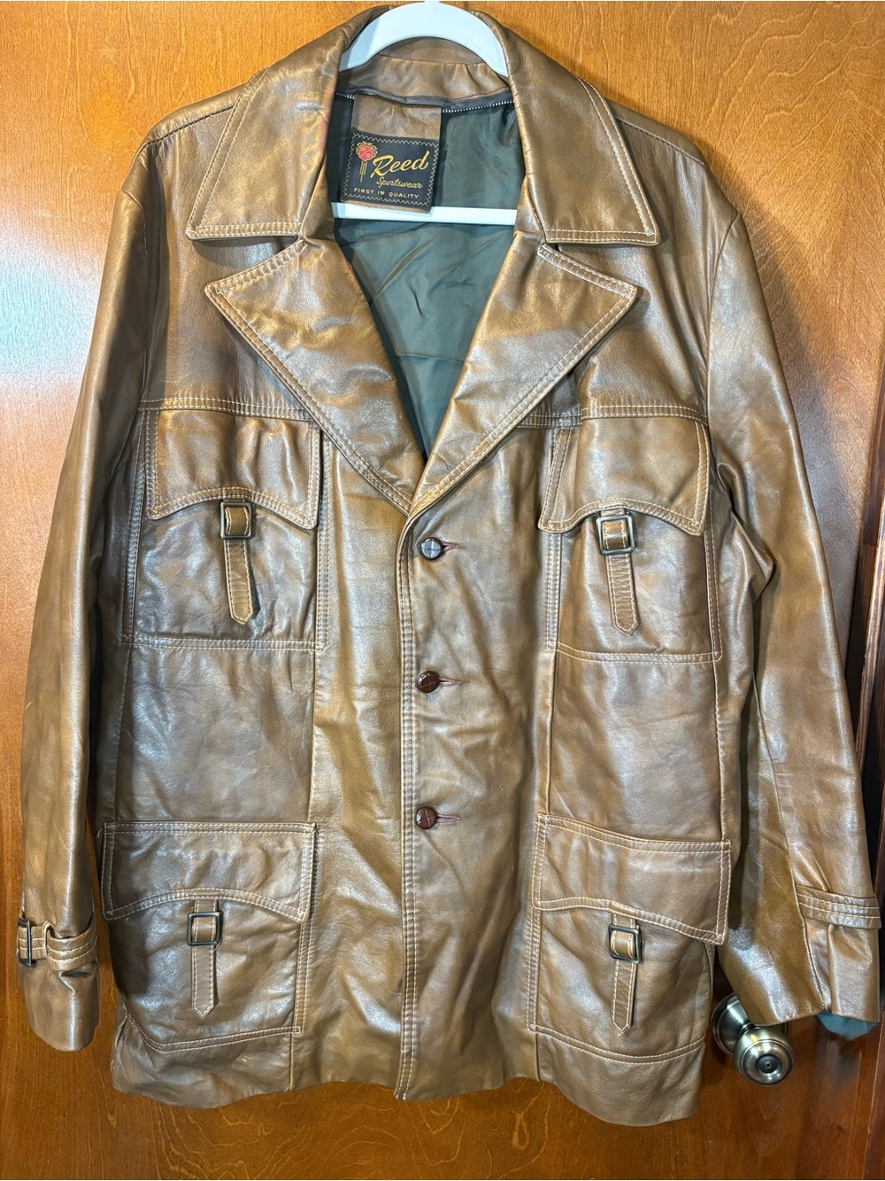 Vintage Brown Leather Field Jacket - Picture 2 of 16